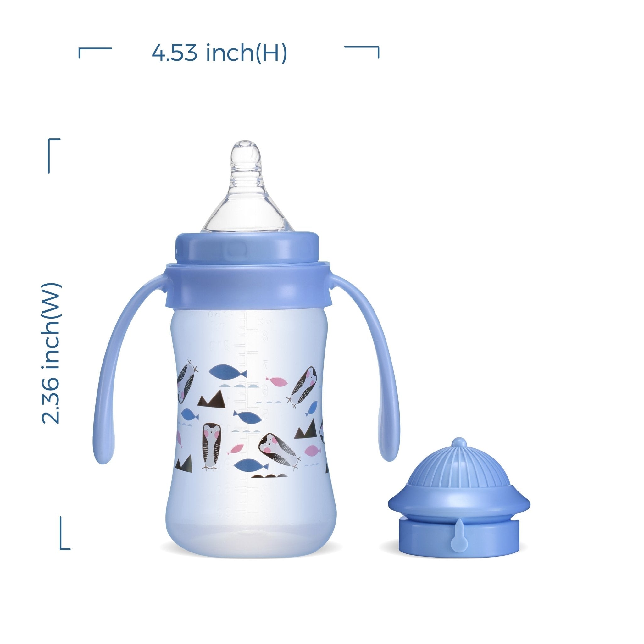 FISH Officer Hat Bottle - littlefishbaby