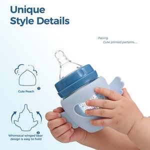 FISH Bear Rocket Glass Bottle - littlefishbaby