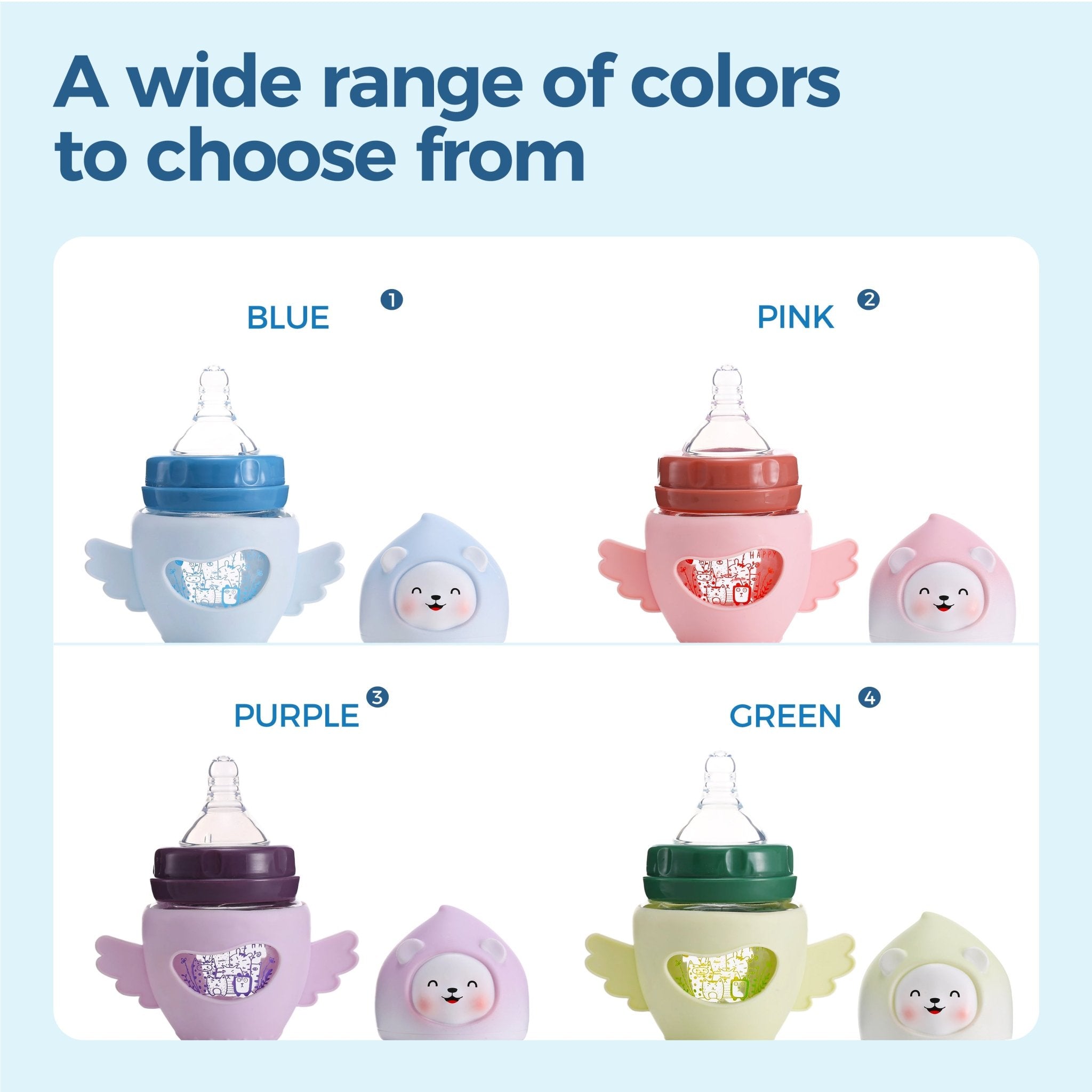 FISH Bear Rocket Glass Bottle - littlefishbaby