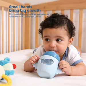 FISH Bear Rocket Glass Bottle - littlefishbaby