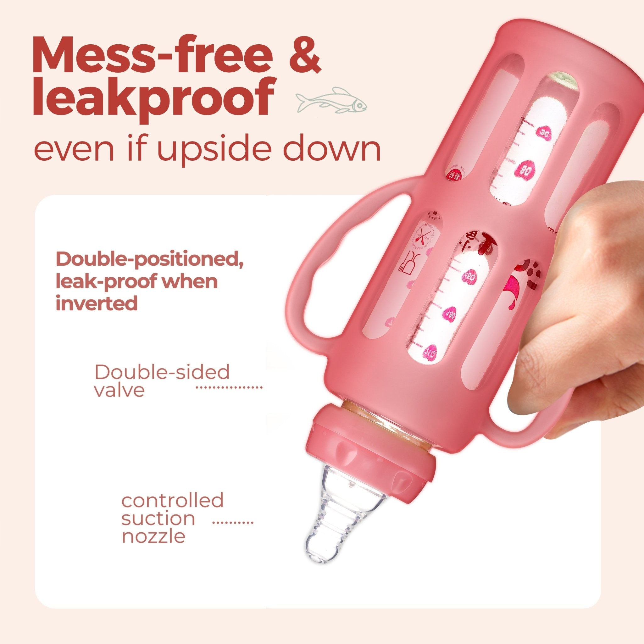 FISH Winking Cat Bottle - littlefishbaby